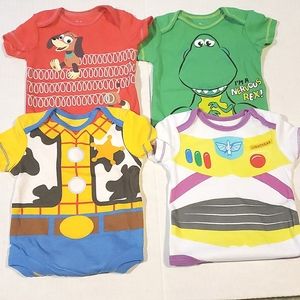 *Sold* Disney Pixar Toy Story Unisex Baby size 0-3 months 4 Piece bodysuit